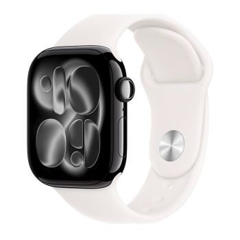 Apple Watch Series 11, 42 mm, Jet Black Aluminum Light Blush Sport Band M/L